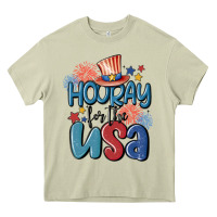 Mossy hooray for the usa Heavy Core Tee - MaliasSmallBusiness