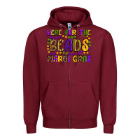 Burgundy here for the beads mardi gras Zipper Hoodie - OliviaCreatesArt