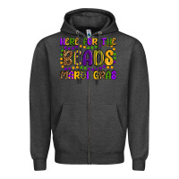 Charcoal Heather here for the beads mardi gras Zipper Hoodie - OliviaCreatesArt