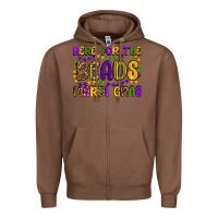 Chestnut here for the beads mardi gras Zipper Hoodie - OliviaCreatesArt