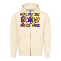 Sandshell here for the beads mardi gras Zipper Hoodie - OliviaCreatesArt