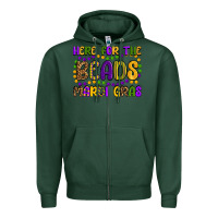 Sports Green here for the beads mardi gras Zipper Hoodie - OliviaCreatesArt