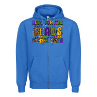 True Royal here for the beads mardi gras Zipper Hoodie - OliviaCreatesArt