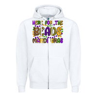 White here for the beads mardi gras Zipper Hoodie - OliviaCreatesArt