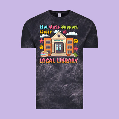 Hot Girls Support Their Local Library Vintage Tee Designed By Artiststas