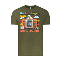 Vintage Olive hot girls support their local library Vintage Tee - Artiststas
