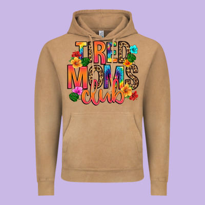 Tired Moms Club Vintage Hoodie Designed By Artiststas
