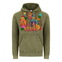 Vintage Olive tired moms club Vintage Hoodie - Artiststas