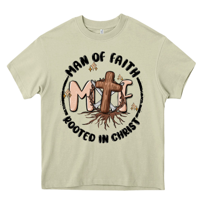 Man Of Faith Heavy Core Tee by MaliasSmallBusiness | Teevron