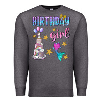 Charcoal Heather birthday girl Premium Sweatshirt - BundleAndBundleShop