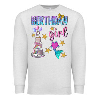Oatmeal Heather birthday girl Premium Sweatshirt - BundleAndBundleShop