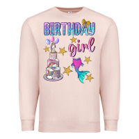Pale Pink birthday girl Premium Sweatshirt - BundleAndBundleShop