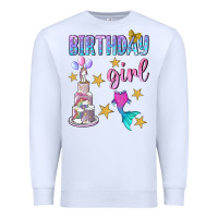 White birthday girl Premium Sweatshirt - BundleAndBundleShop