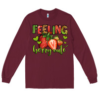 Burgundy feeling berry cute strawberry Long Sleeve Tee - Jasminsmagicworld