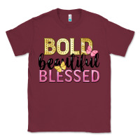 Burgundy bold beautiful blessed Classic Tee - LillyAllenDesigns
