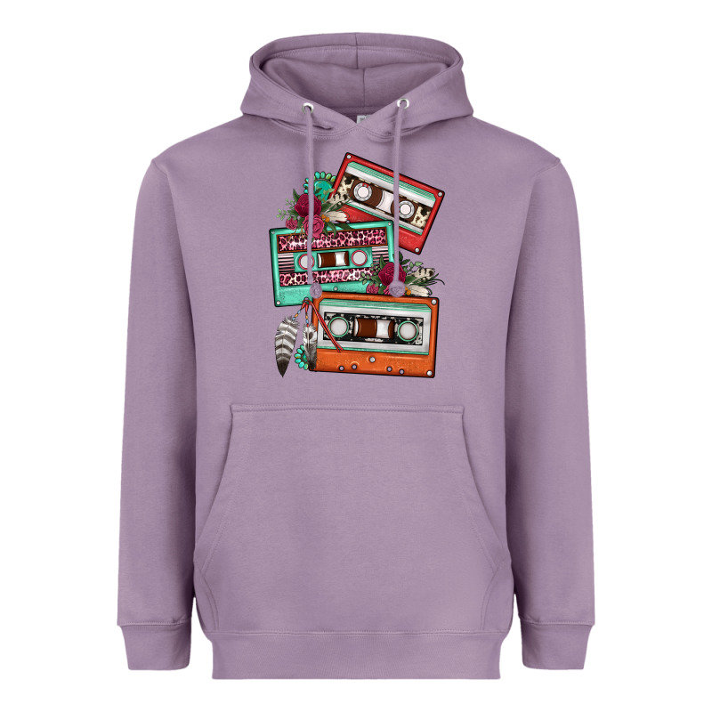 Cassette Floral Gemstone Heavyweight Hoodie by FaDigitalArtStudio | Teevron