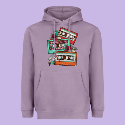 Cassette Floral Gemstone Heavyweight Hoodie Designed By Fadigitalartstudio