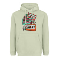 Matcha cassette floral gemstone Heavyweight Hoodie - FaDigitalArtStudio