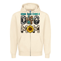 Sandshell kinda busy being a dog mom Zipper Hoodie - OliviaCreatesArt