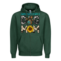Sports Green kinda busy being a dog mom Zipper Hoodie - OliviaCreatesArt
