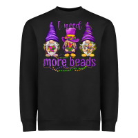 Black I need more beads with gnomies Heavyweight Sweatshirt - HowdyJamesFarm