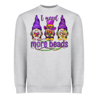 Heather Grey I need more beads with gnomies Heavyweight Sweatshirt - HowdyJamesFarm