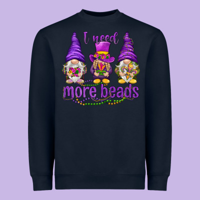 I Need More Beads With Gnomies Heavyweight Sweatshirt Designed By Howdyjamesfarm