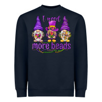 Navy I need more beads with gnomies Heavyweight Sweatshirt - HowdyJamesFarm