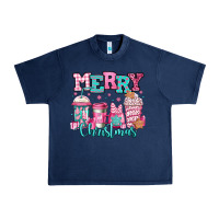 Navy merry christmas pink coffee cups Urban Heavy Tee - Jasminsmagicworld