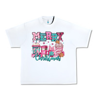 White merry christmas pink coffee cups Urban Heavy Tee - Jasminsmagicworld