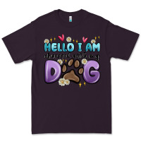 Plum hello i am obsessed with my dog Premium Tee - MaliasSmallBusiness