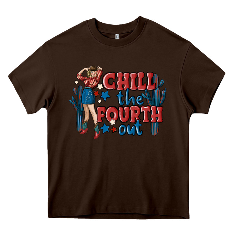 Chill The Fourth Out Malia Heavy Core Tee by MaliasSmallBusiness | Teevron