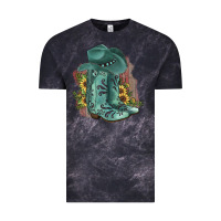 Cloud Black Turquoise Cowboy Boots Vintage Tee - JahusDesignShop