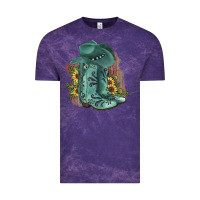 Cloud Purple Turquoise Cowboy Boots Vintage Tee - JahusDesignShop