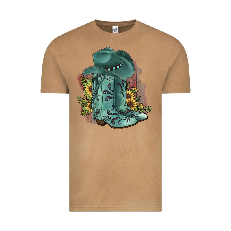 Turquoise Cowboy Boots Vintage Tee by JahusDesignShop | Teevron