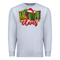 Heather Grey christmas mimi claus Premium Sweatshirt - FaDigitalArtStudio