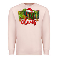 Pale Pink christmas mimi claus Premium Sweatshirt - FaDigitalArtStudio