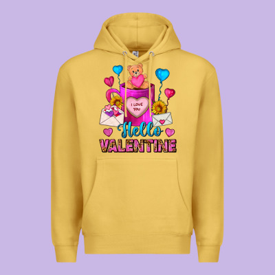 Hello Valentine Valentines Day Coffee Mug Premium Hoodie Designed By Fadigitalartstudio