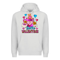 Dove Grey hello valentine valentines day coffee mug Premium Hoodie - FaDigitalArtStudio