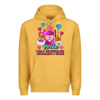 Mustard hello valentine valentines day coffee mug Premium Hoodie - FaDigitalArtStudio