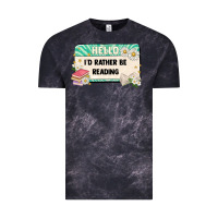 Cloud Black hello id rather be reading Vintage Tee - Artiststas