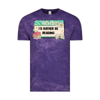 Cloud Purple hello id rather be reading Vintage Tee - Artiststas