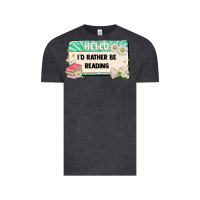 Vintage Black hello id rather be reading Vintage Tee - Artiststas