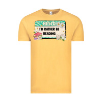 Vintage Mustard hello id rather be reading Vintage Tee - Artiststas