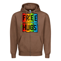 Chestnut free hugs Zipper Hoodie - OliviaCreatesArt
