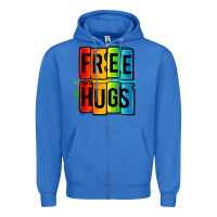True Royal free hugs Zipper Hoodie - OliviaCreatesArt