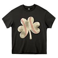 Asphalt baseball distressed shamrock Heavy Core Tee - MaliasSmallBusiness