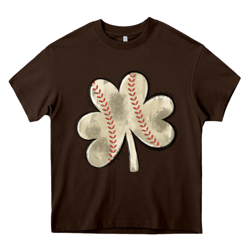 Baseball Distressed Shamrock Heavy Core Tee by MaliasSmallBusiness | Teevron