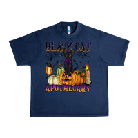 Navy black cat apothecary Urban Heavy Tee - BarkalooDesign