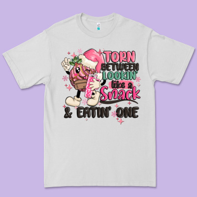 Torn Between Lookin' Like A Snack And Eatin' One Premium Tee Designed By Maliassmallbusiness